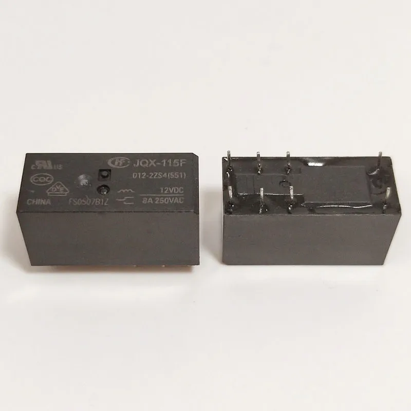 

100% New original 5pcs HF115F- JQX-115F 005 012 024-2ZS4 8A relay 8PIN 48V