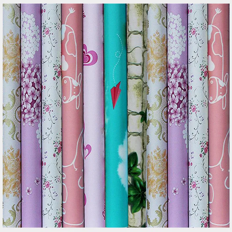 

Environmentally Friendly PVC Wallpaper Self-Adhesive Bedroom Warm 10 M Sticky Notes Living Room Dormitory Waterproof Wallpaper W