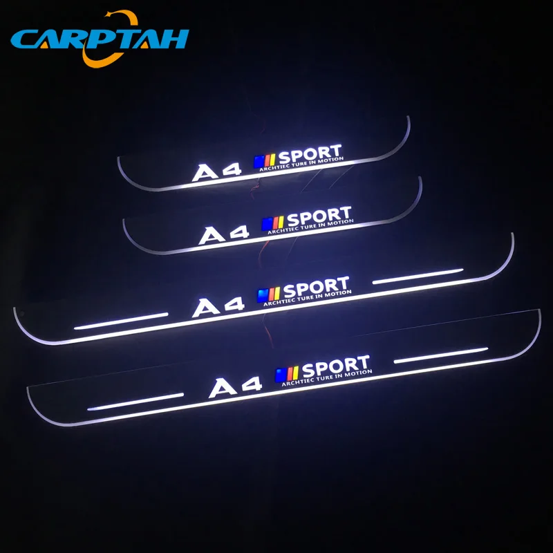 Светодиодная подвижная дверь для Audi A4 B6 B7 B8 B9 2005 ~ 2020 динамическая Накладка на