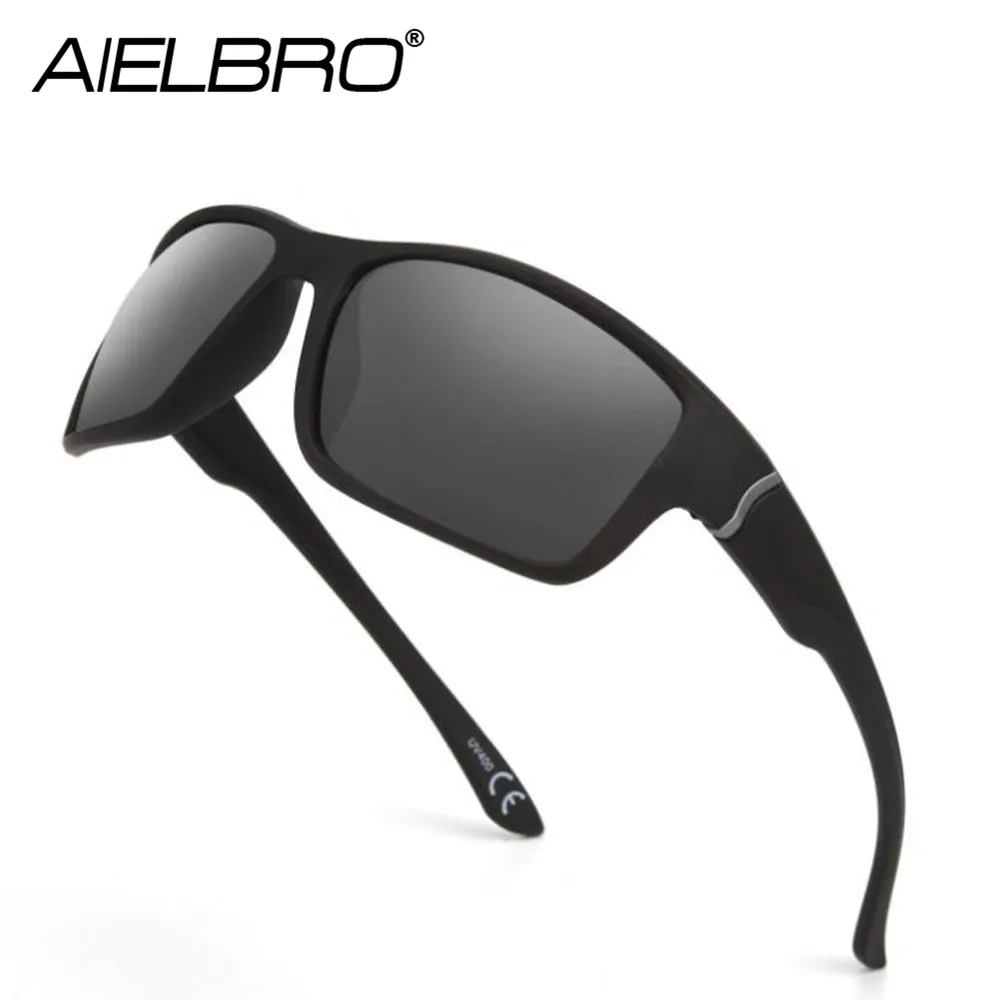AIELBRO Cycling Glasses Sports Sunglasses Men MTB Bicycle Glasses UV400 Protection Bike Cycling Running Goggles Style Sunglasses