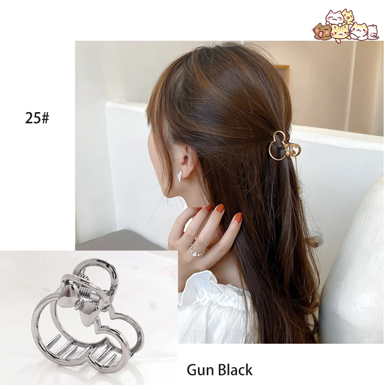 Metal Cute Mouse Hair Claw For Women Bridal Hair Accessorie Clip Pin Jewelry Black Gun Animal Headwear Stick hair accessory,hair clip,jewelry accessories,bridal headwear,hair stick