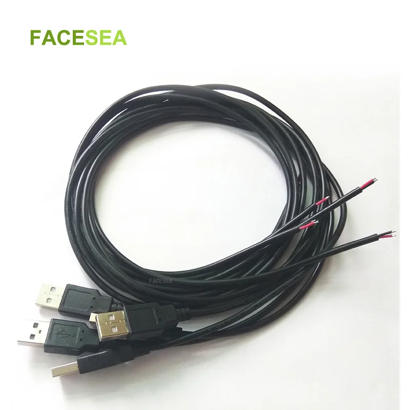 10 шт. медный 2 Контактный USB разъем для светодиодсветильник ленты 50/100/150 см 5 В|connector