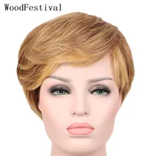 WoodFestival стиль матери Короткие Косплей парики для женщин термостойкий синтетический парик