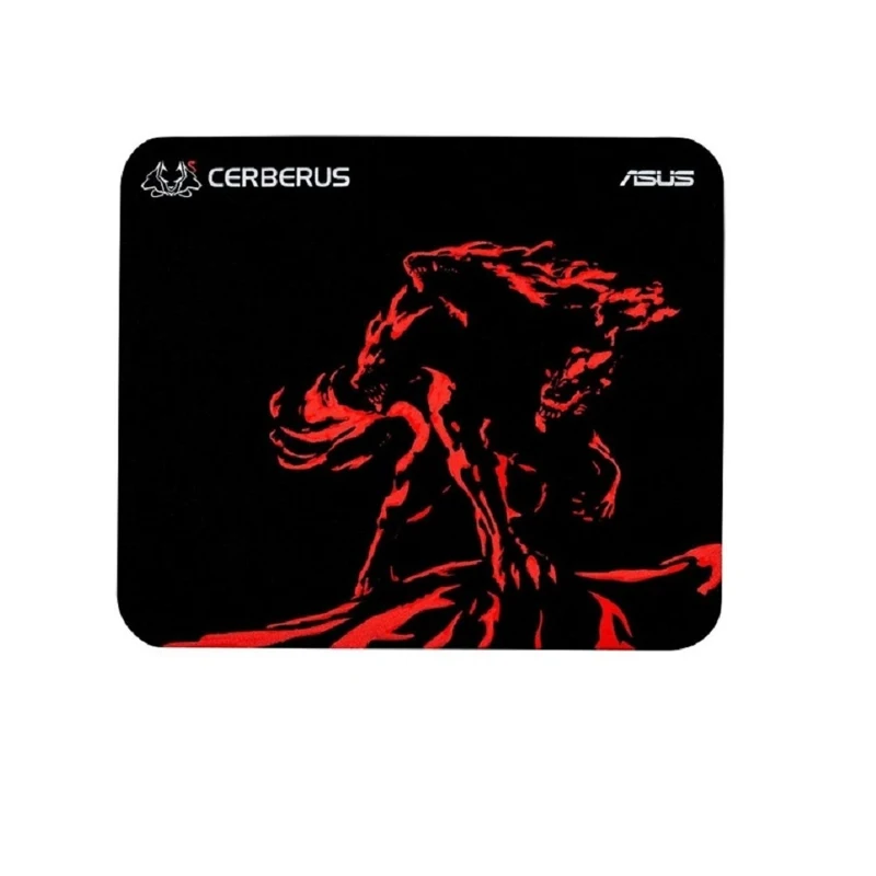 Коврик для мыши ASUS Cerberus Mat Plus, резиновая основа, тканевая поверхность, 450 x 400 x 3 мм, цвет: черный/красный
