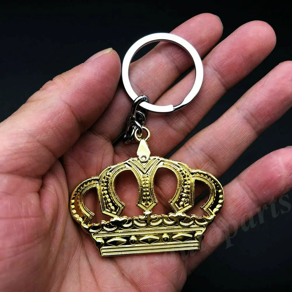 Metal Golden Crown Luxury VIP JP JDM Car Keyring Keychain Key Chain Ring