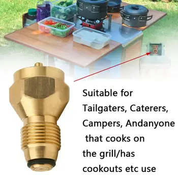 

1Pcs Gas Tank Conversion Head Outdoor Camping Stove Gas Tank Connection Adapter with Overcurrent Protection