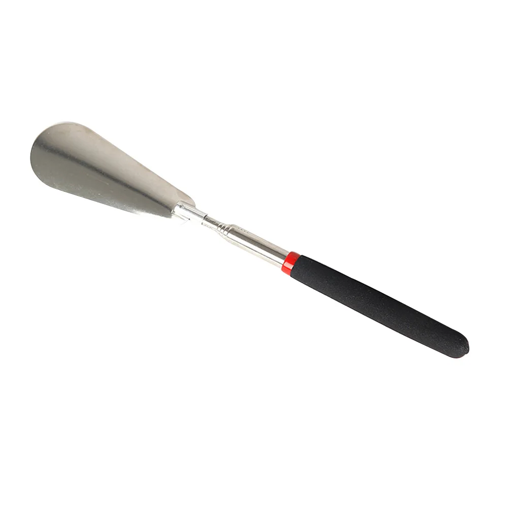 

Practical For Elders Durable Shoe Horn Lifter Pull Portable Spoon Non Slip Handle Adjustable Length Professional Stainless Steel