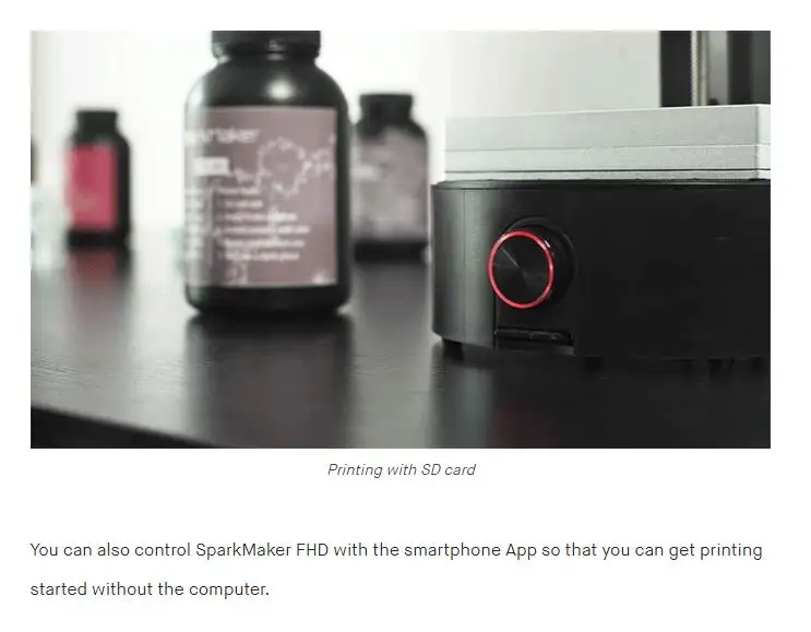 Модернизированный FHD Light Cure настольный УФ-полимерный SLA 3d принтер 110 мм* 61,8 мм* 125 мм встроенный объем поддержка Off-line Печати