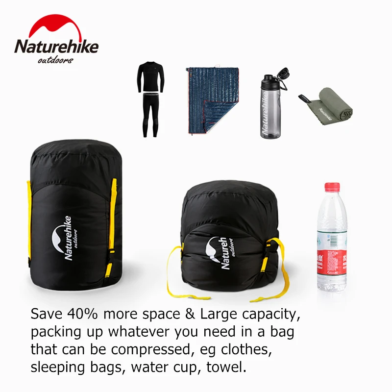 Naturehike Ultralight Compression Stuff Sack Travel Compression Bag Backpack Camping Waterproof Sleeping Bag Compression Sack