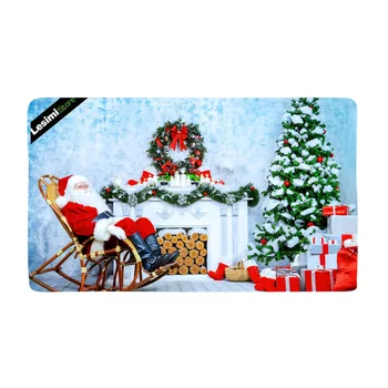 

Merry Christmas Santa Snowflake Area Carpet Christmas Tree Non-slip Floor Carpet Runner Washable Carpet For Kitchen, Dining Room