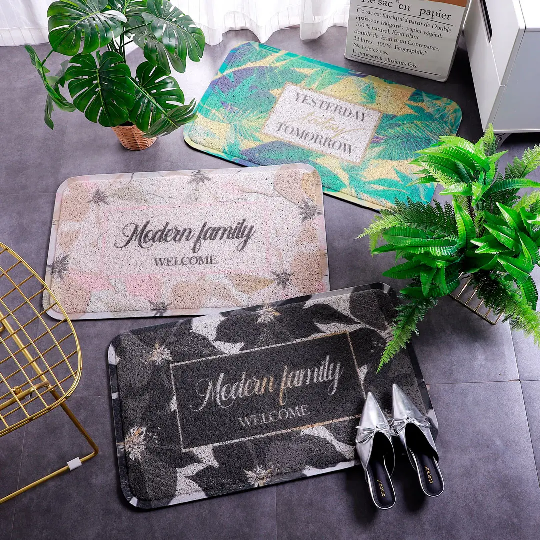 Европейский Шелковый Коврик для двери, коврик для ванной комнаты, нескользящий коврик для двери, коврик для ног, зеленый коврик для ванной комнаты