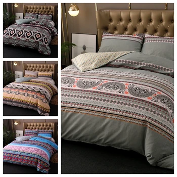 

2020 New Pattern Bohemian Printing 2/3 Pcs Duvet Cover Set 1 Quilt Cover + 1/2 Pcs Pillow Cases Twin Double Full Queen King