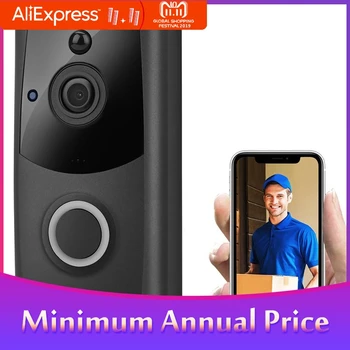 

2020 Wireless Smart WiFi DoorBell IR Video Visual Ring Camera Intercom Home Security Doorbell Camera Night Vision R30