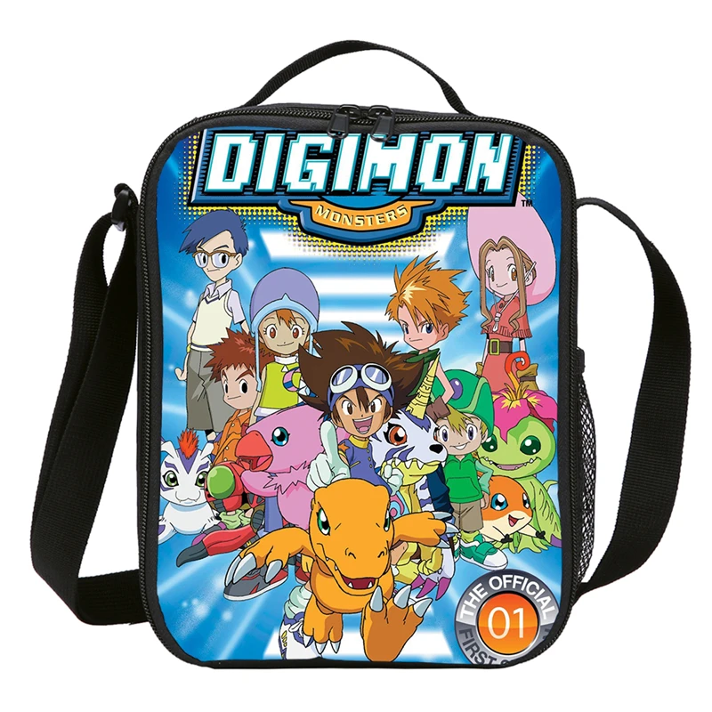 Детские переносные сумки для обедов, сохраняющие тепло, школьные Handabg Digimon Adventure, цифровой изолированный монстр, термопакет для еды, сумки для пикника