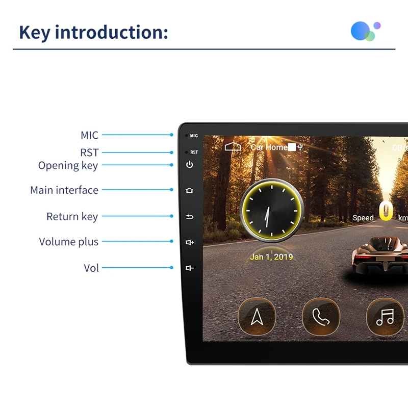  101 Inch Echt Android 8.1 Auto Radio Auto GPS Navigation Wifi Bluetooth Auto Mp5 Multimedia Player 
