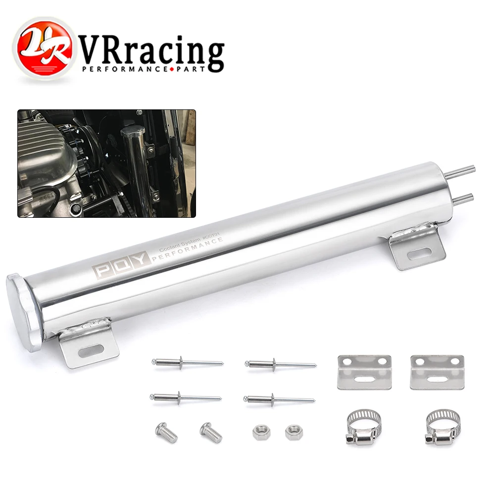 Stainless Steel Radiator Overflow Tank Bottle Catch Can 2"x13" Car Modification Radiator Cooling Accessories VR-COT01 radiator coolant tank cap car radiator cap car radiator water tank cover
