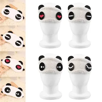 

Cute Design Plush Panda Face Eye Travel Sleeping Soft Eye Mask Blindfold Shade Portable Sleeping Eye Cover