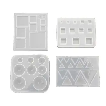 

All Size Square Round Triangle DIY Geometric Resin Silicone Mold Jewelry Tools