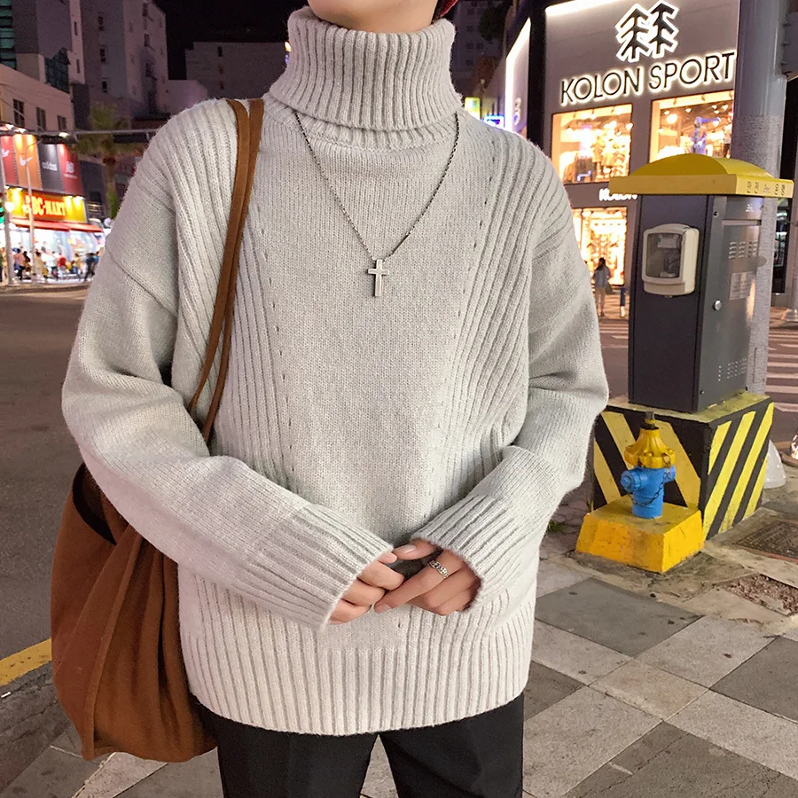 Solid Turtleneck Pullover Men Korean Winter Sweater Men 2019 Long Sleeve Fashion Thick men's Warm Turtleneck Sweater Male Solid Turtleneck Pullover Men Korean Winter Sweater Men 2019 Long Sleeve Fashion Thick men's Warm Turtleneck Sweater Male