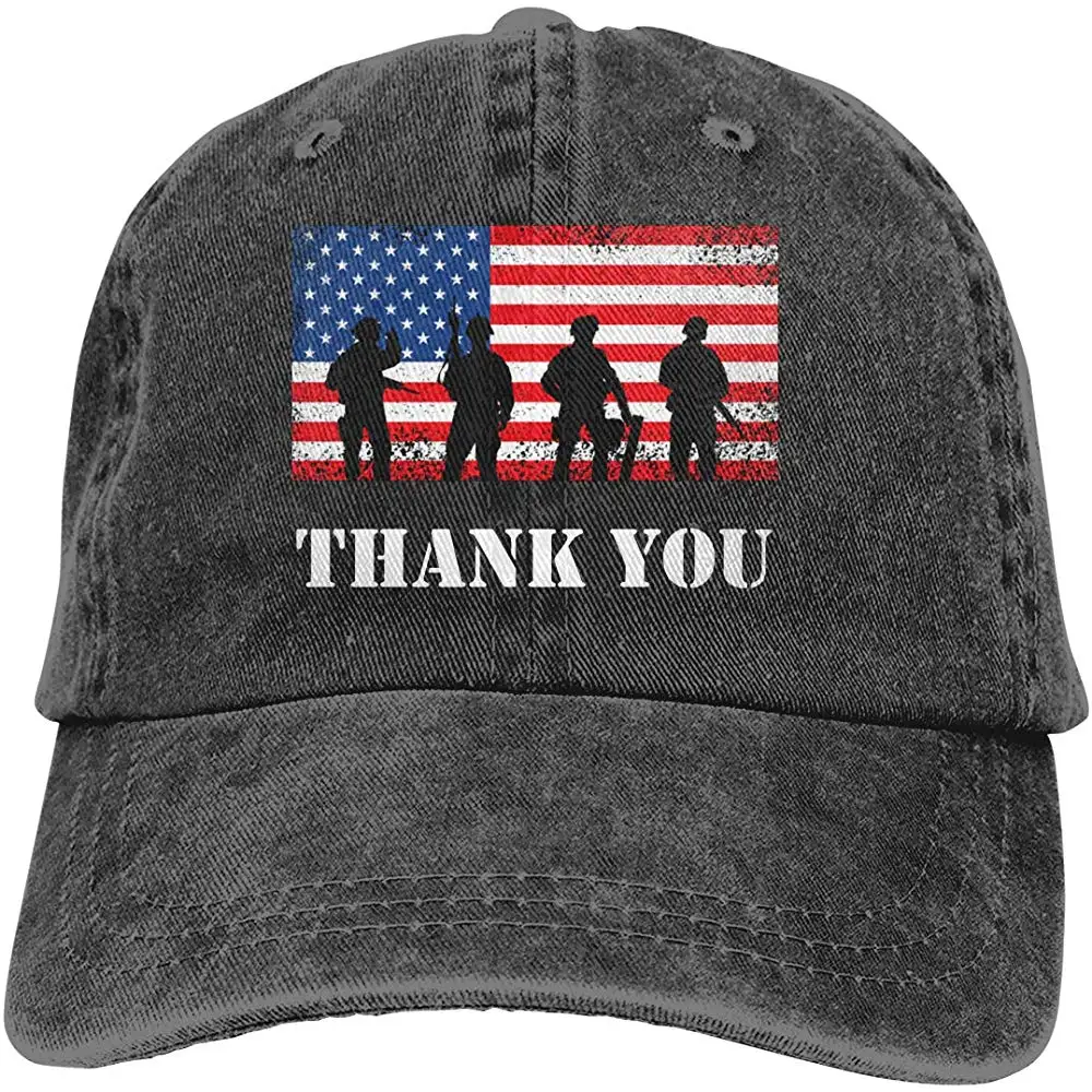 Мужская и Женская бейсбольная кепка с американским флагом «Спасибо ветеранам», джинсовая кепка для папы, Кепка водителя грузовика