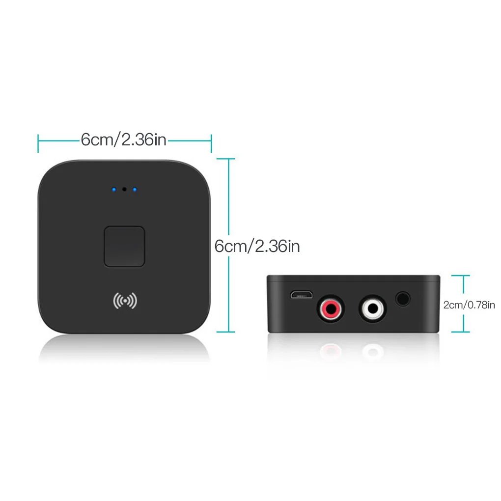 Bluetooth 5.0 RCA Audio Receiver APTX 3.5mm AUX Jack Music Wireless Bluetooth Adapter With NFC for Car TV Computer Speakers 6
