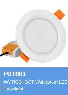 FUT063 Downlight Водонепроницаемый MILIGHT FUT061 062 063 064 065 066 068 069 потолочный светодиодный светильник прожектор AC100-240 V, 6 Вт, 9 Вт, 12 Вт, 15 Вт, 18 Вт, 25 Вт RGB+ CCT - Испускаемый цвет: FUT063 Downlight