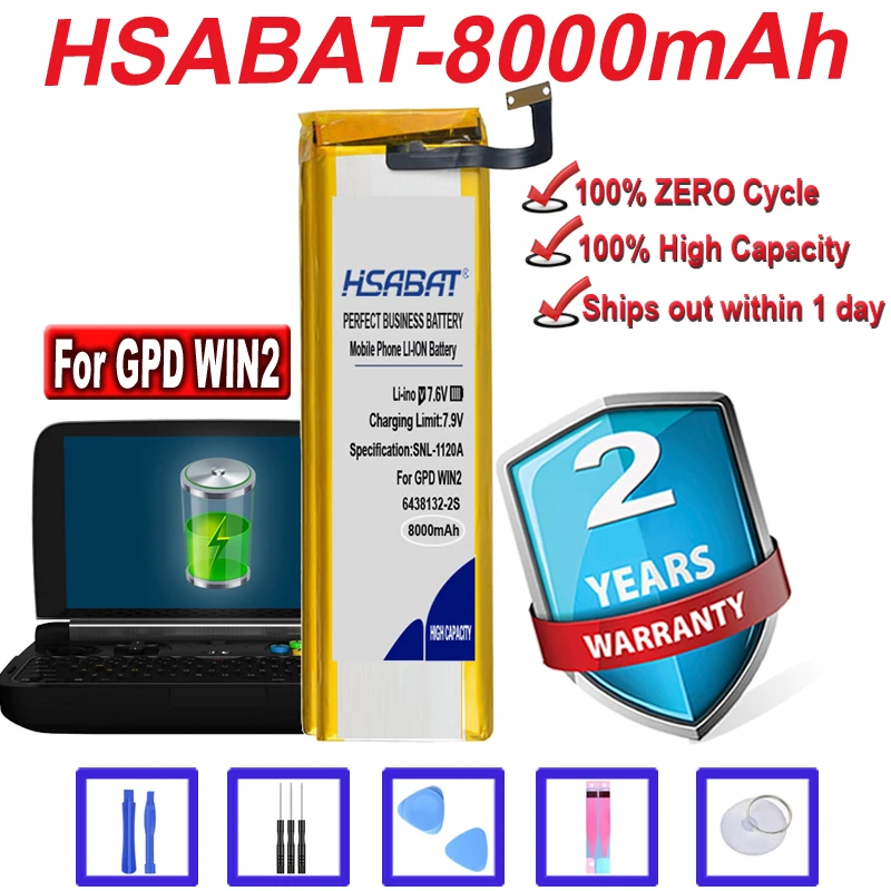 Лидирующий бренд 100% новый 8000 мА/ч 6438132 2S Батарея для GPD WIN2 WIN 2 ручной игровой
