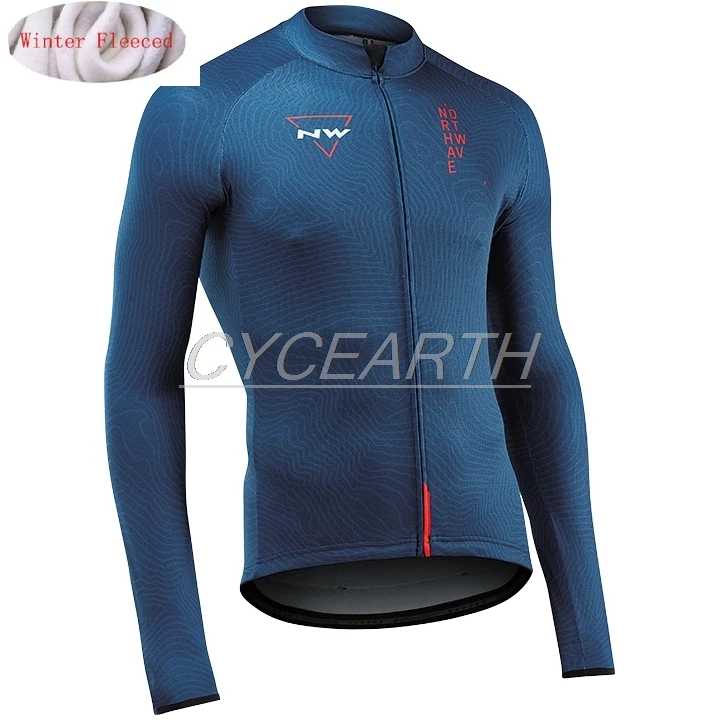 Fleece jersey Стиль! Northwave мужские куртки для велоспорта NW Зимняя Теплая Флисовая Джерси для велоспорта теплая одежда для велоспорта - Цвет: Fleece jersey