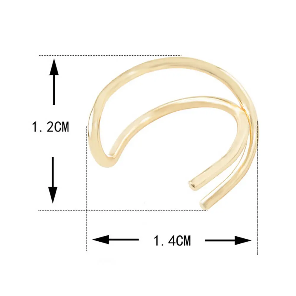 1 шт. панк-рок Клипсы-каффы обертывание без пирсинга-серьги-клипсы ювелирные изделия применяются для мужчин и женщин
