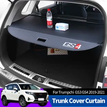 

Cargo Cover For GAC Trumpchi GS3 GS4 2019 -2021Partition Curtain Screen Shade Trunk Security Shield Rear Car Accessories Black