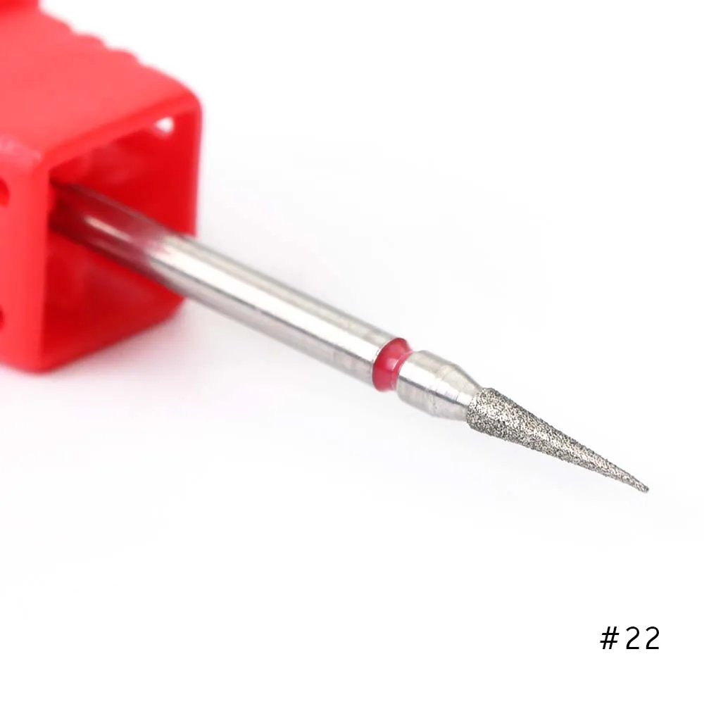 1pcs Diamond Nail Drill Bit Rotary Burr Mills Cutter Cuticle Remover For Electric Manicure Machine Drills Accessories - Цвет: 22
