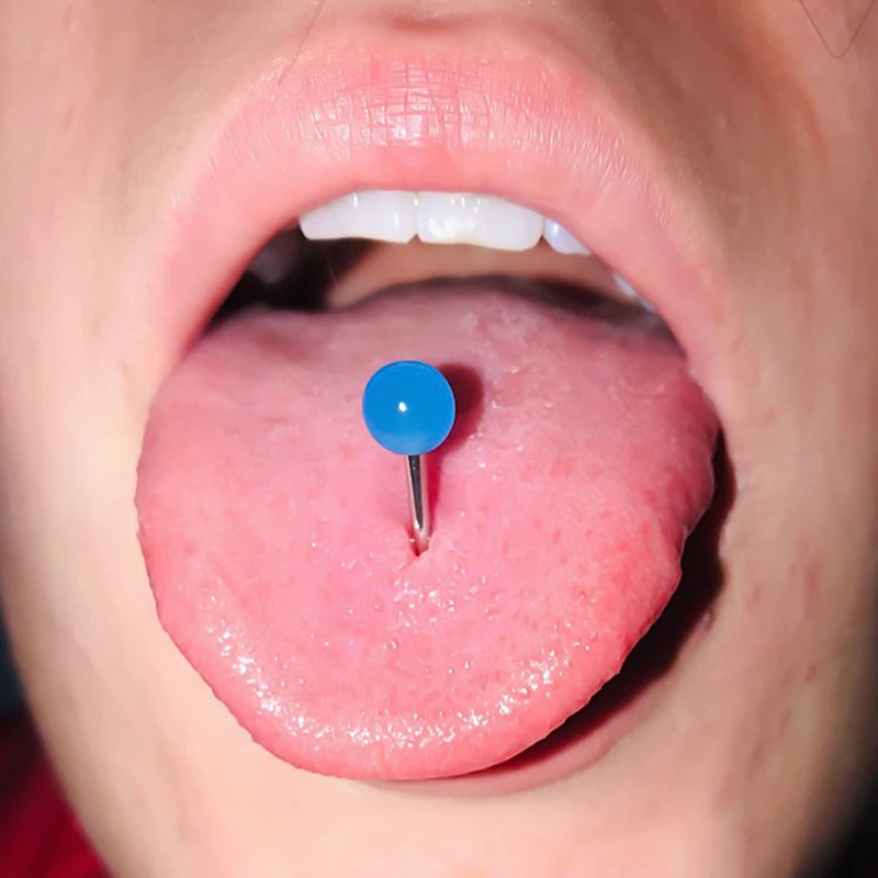 Piercing Jewelry Body Jewelry 10pc Luminous Glow Tongue Rings Stud Nipple Ring Piercing Barbell Bar Acrylic Cartilage Helix for Women Fashion Body Jewelry 14G