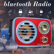 Мини Портативный Ретро Радио Карманный приемник AM FM SW+ bluetooth динамик AUX USB TF MP3 телефон музыкальный плеер радио