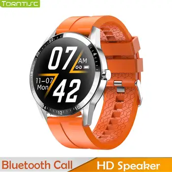 

Torntisc 1.3 Inch Full Touch Round Screen HD Speaker Bluetooth Call Smart Watch men for huawei watch gt2 sports smartwatch
