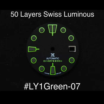 

Free Delivery Made for Seikomodified Swiss Super Black Noctilucent Dial 007/009 Abalone Warrior