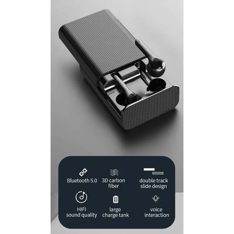 Беспроводной стерео наушники черный, белый цвет Bluetooth 5,0 наушники интеллигентая(ый) Шум Снижение Мини Размеры наушники с зарядный чехол HD