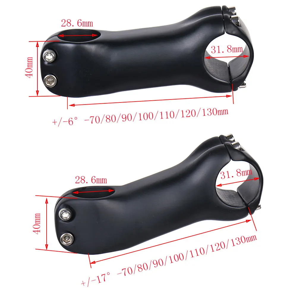 ELITA один углеродный MTB вынос руля UD 6 °/17 °-70/80/90/100/110/120/130 дорожный Руль Горный велосипед из углеродного волокна стержня 31,8