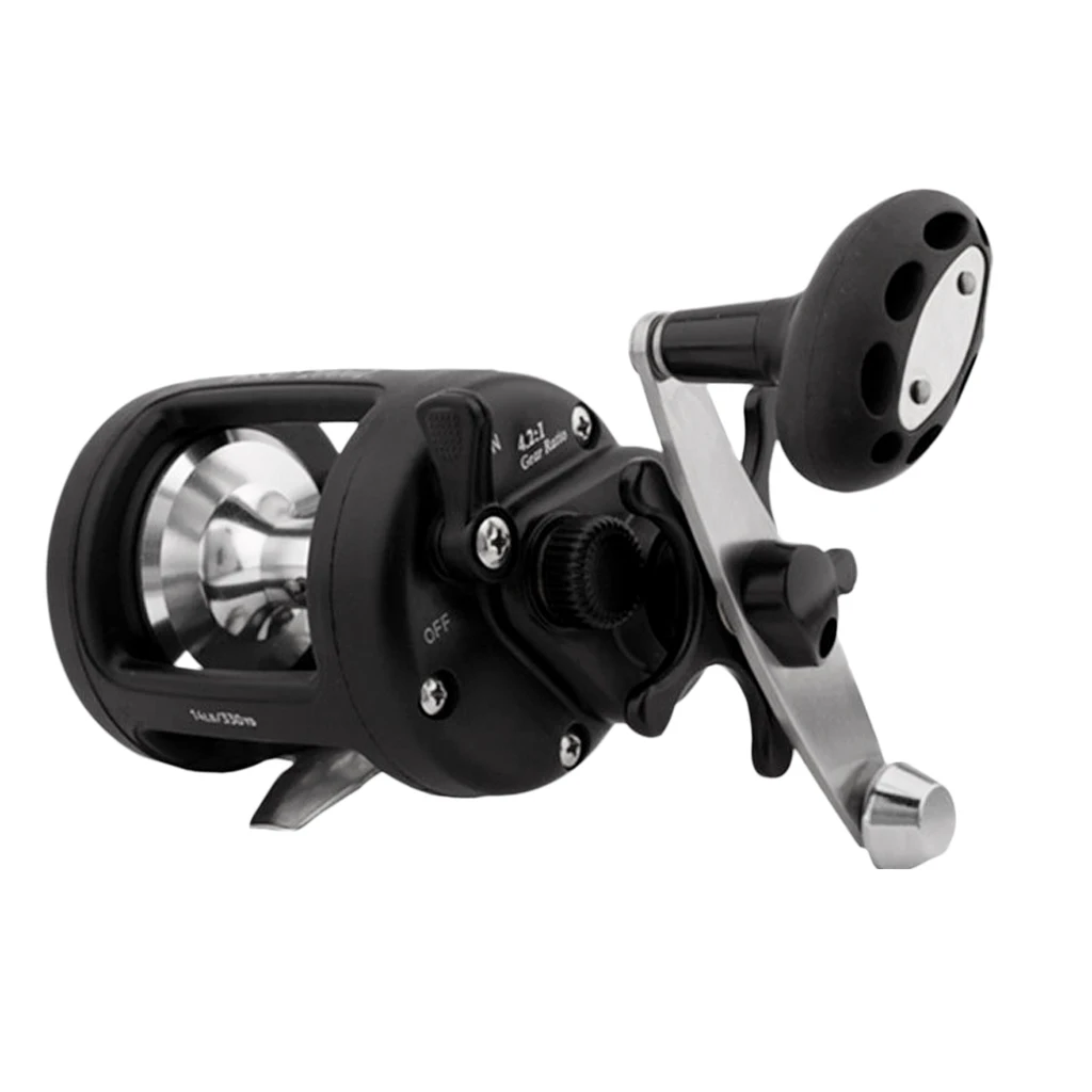 Fishing Reels Saltwater 3+1 BB Sea Baitcasting Reel Trolling Boat Reel Drum Fishing Reel Black 