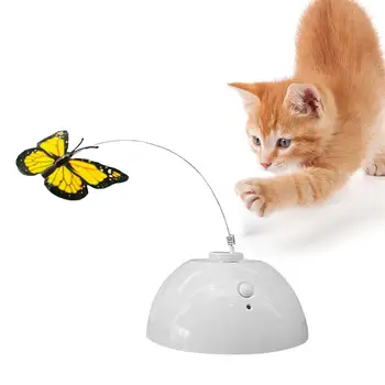 

Electric Interactive Toy Cat Teaser Simulated Butterfly Toy Automatic Teasing Wand Funny Rotating Teasing Stick(Without Battery)
