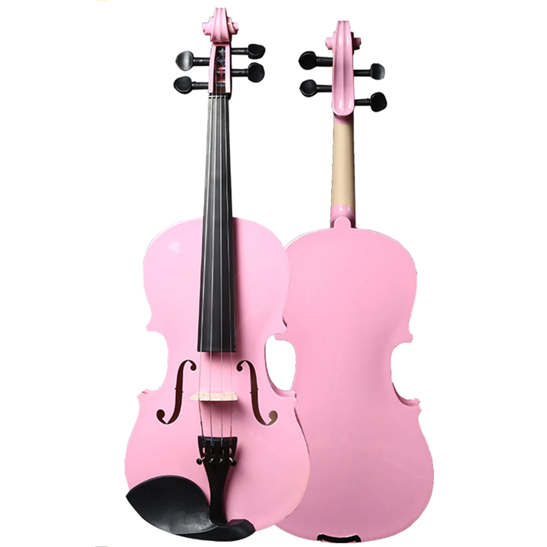 

Basswood Beginner Violin Musical Instrument For 160cm Adult/For 135cm/125cm Children Kids Education Gift - Pink Size 4/4 1/2 1/4