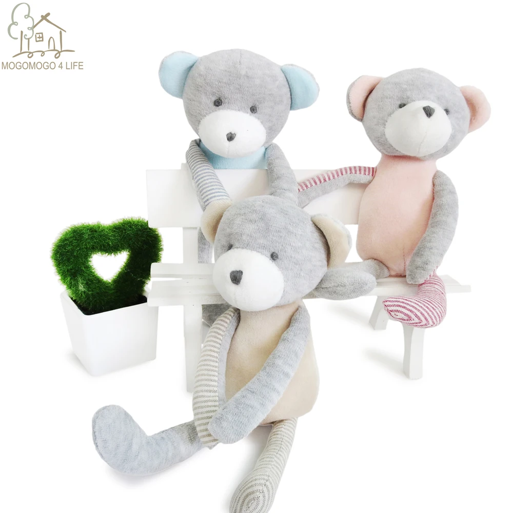 Роскошная кукла унисекс с медведем для новорожденных, мягкие плюшевые успокаивающие игрушки, милые плюшевые игрушки для сна 25 см