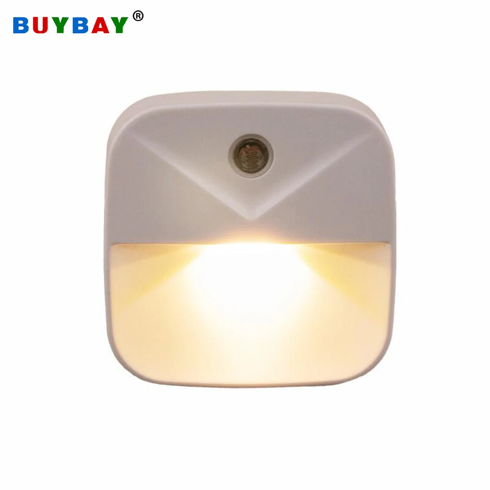 

BUYBAY New LED Night Lights Mini Light Sensor Light 110V 220V EU US Plug Energy Saving Lighting For Living Room Bedroom Lamp