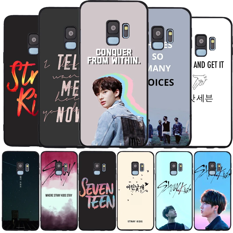Stray Kids Signature Cover Soft Silicone TPU black Phone Case For Samsung Galaxy S6 S7 EDGE S8 S9 S10 PLUS NOTE 8 9 | Мобильные