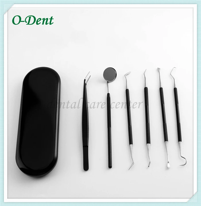 

6pcs Stainless Steel Dental probe Tools Kit Teeth Tartar Scraper Mouth Mirror Dentists Pick Tool Scaler for teeth whitening kit
