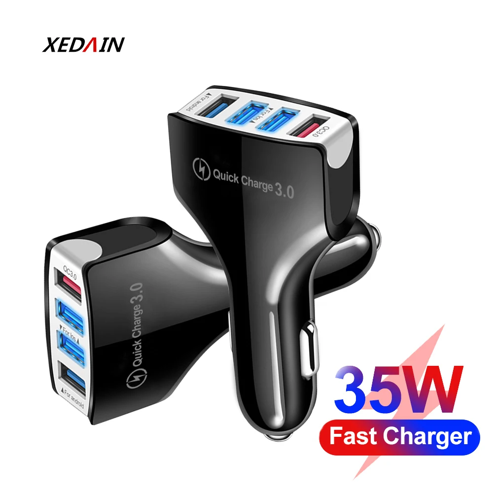 Автомобильное зарядное устройство с USB-портом универсальное быстрое QC3.0 для iPhone