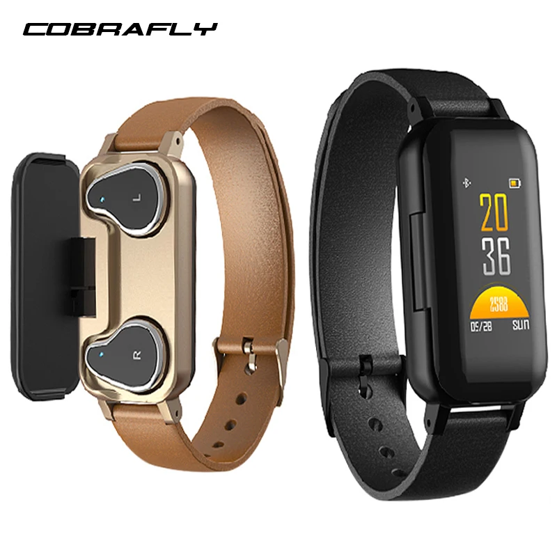 Часы с наушниками Cobrafly T89 смарт часы мужские смарт браслет умные часы с измерением давления мужские смарт умный браслет Смарт-часы фитнес часы наушники шагомер измерение давления браслет мужской часы-мужские чесы