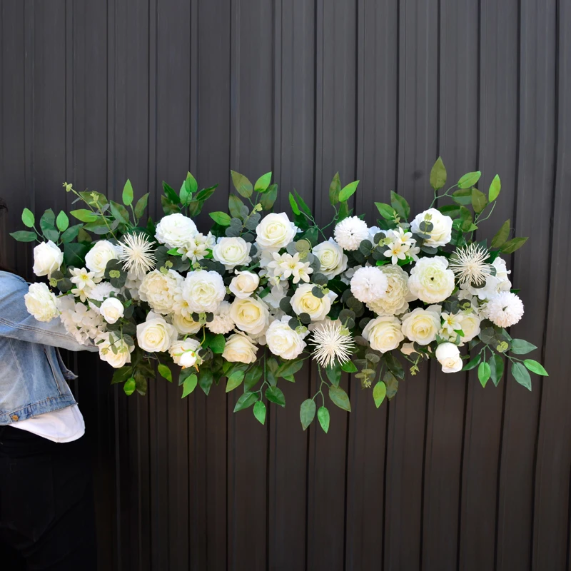 Свадебная АРКА, ряд цветов, вечерние украшения, шелковые цветы, розы, пионы, на стол, украшение, искусственный цветок, шар, настольная дорожка
