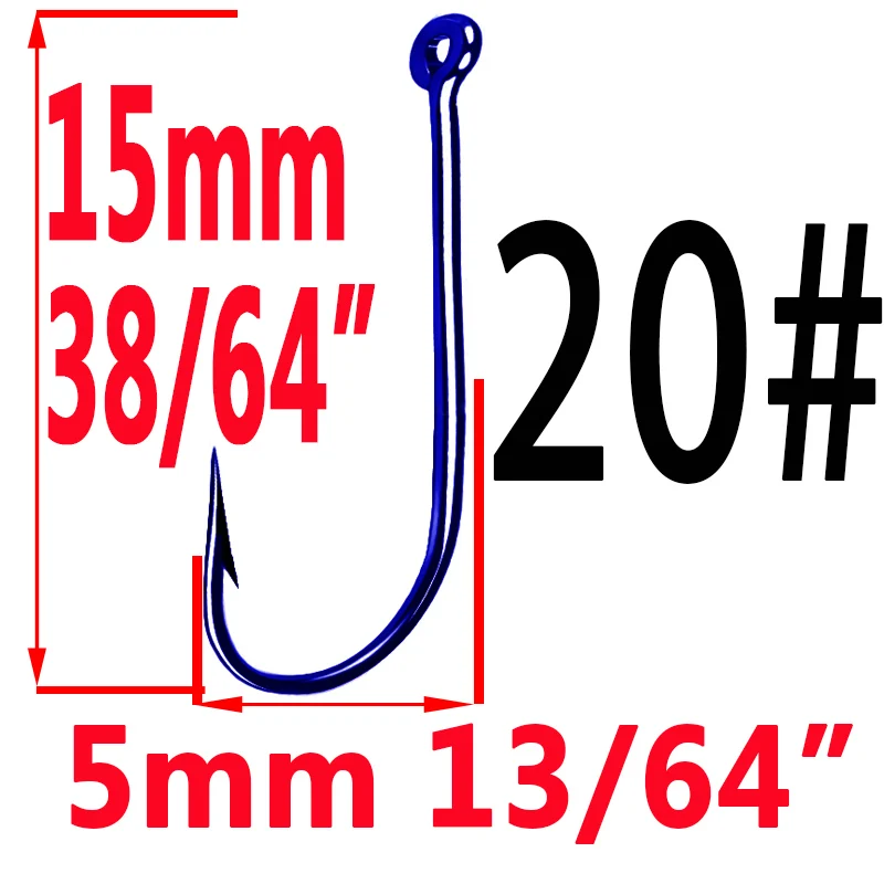 Simpleyi 50pcs/lot Blue Fishing Hooks Fishing Tackle Durable Fishhooks Carp Barbed Hook Ocean River Lake Size8-20 Bait Lure Simpleyi 50pcs/lot Blue Fishing Hooks Fishing Tackle Durable Fishhooks Carp Barbed Hook Ocean River Lake Size8-20 Bait Lure