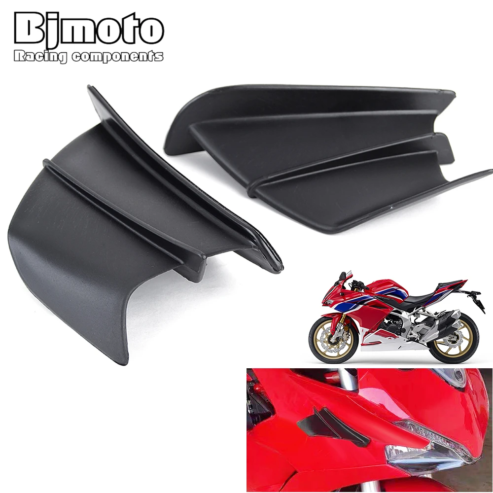 Motorcycle Universally Front Fairing Aerodynamic Winglets Side Spoilers Decorative Dynamic Wing Kit Sticker For BMW Sport Bike suitable for 23 crv large tail wing specialized fixed wind wing exterior modifications car top wing without punching sport