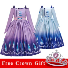 Покупатели рекомендуют последний стиль качество детская одежда ледяное снежное Королевство принцесса Аиша платье девушки косплей вечерние платье на бретелях